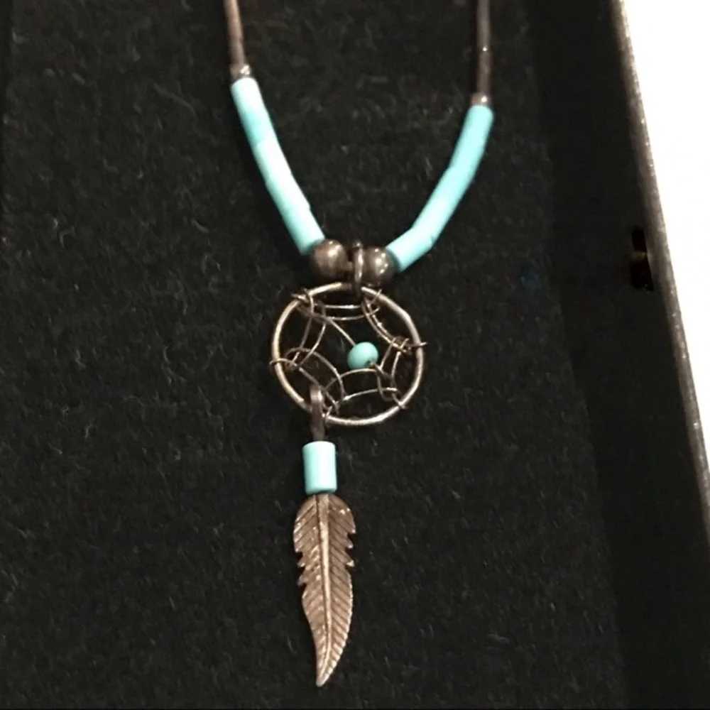 Southwestern 925 Turquoise Necklace Earring Set   Gift Quality